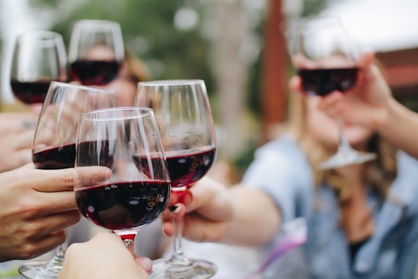 Wine tasting on boat